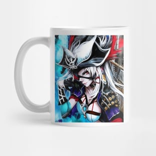 Abstract pirate woman. Mug